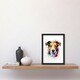 image 2 of Jack Russell Lovers Gift Watercolour Pet Black Framed Wall Art Print A4