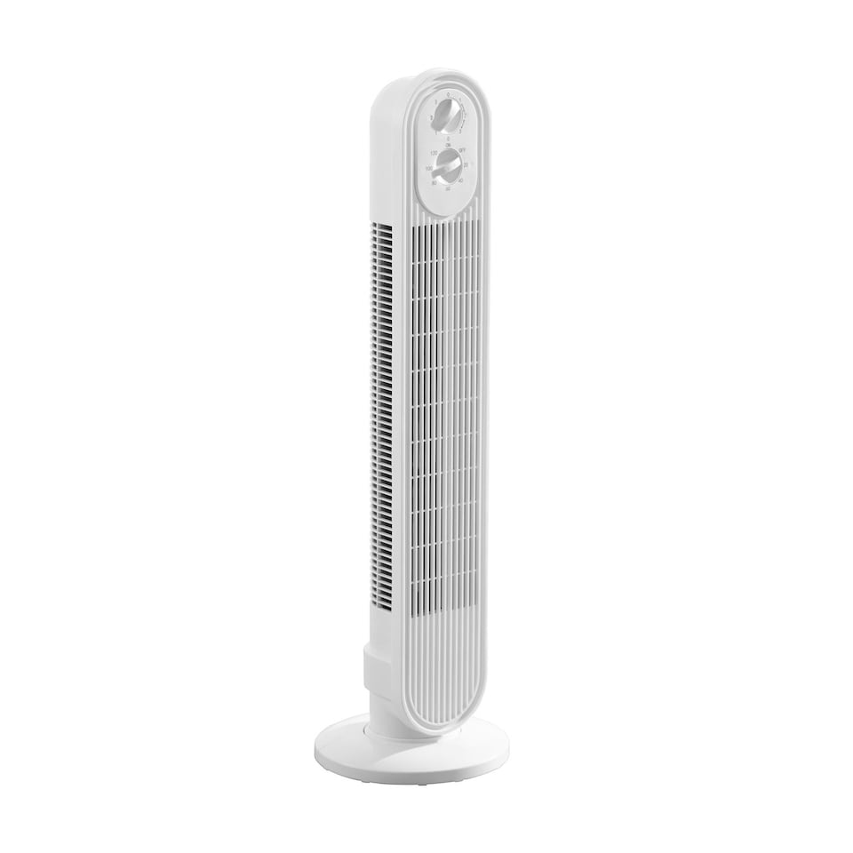 image 1 of Daewoo 30 Inch Oscillating Tower Fan With Timer White