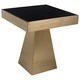 image 2 of Durable Design Square Gold Finish Side Table, Sleek Design Modern Side Table, Stylish Square Side Table Gold