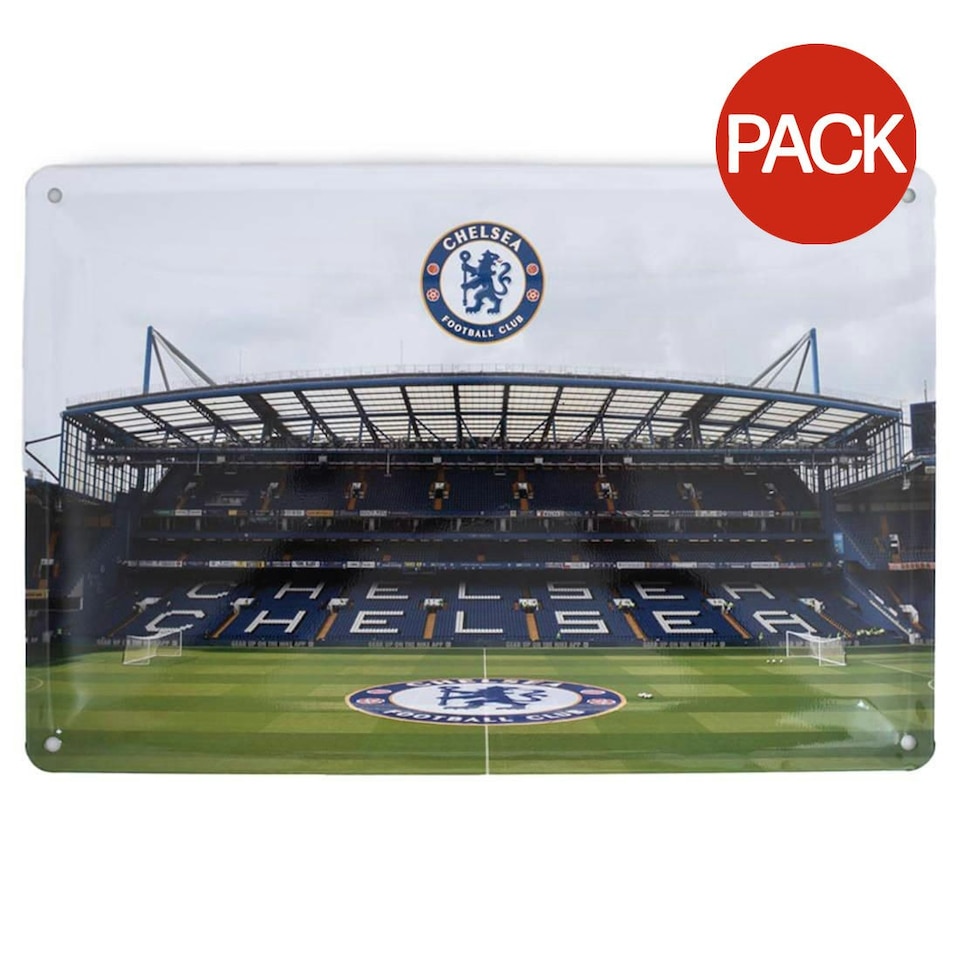 image 1 of Chelsea FC Stadium Sign (Pack of 2) - Blue/White/Green - One Size