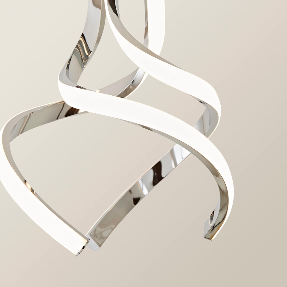 image 1 of ValueLights Infinity Chrome Twirl Integrated LED Ceiling Light | Chrome