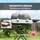 image 7 of Outsunny Portable Foldable Gas Barbecue Grill with Thermometer, Lid, Black