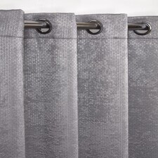 Metro Thermal Blackout Eyelet Curtains 168cm x 183cm Silver Grey | Grey