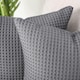 image 8 of Two Pack Waffle Cushion Covers 65 x 65cm - 100% Cotton Cream | Taupe