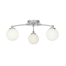 Navarro 3 Light Chrome Semi Flush Ceiling Light