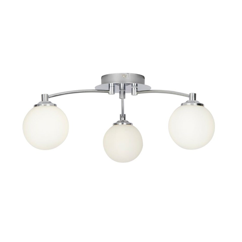 image 1 of Navarro 3 Light Chrome Semi Flush Ceiling Light