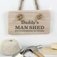 image 1 of Personalised Man At Work Wooden Sign