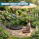 image 2 of GEEZY Round Parasol Base Set of 4 Heavy Duty Weights for Cantilever Umbrella Stands Patio