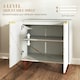 image 5 of HOMCOM Sideboard, Buffet Cabinet with 2 Doors and Adjustable Shelves, White White