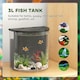 image 9 of PawHut Fish Tank, 3L Nano Aquarium Starter Kit with Filter System, LED Light
