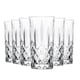 image 1 of RCR Crystal Orchestra Cut Glass Highball Cocktail Glasses Tumblers Set - 396ml - Pack of 6 Clear
