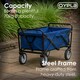 image 3 of Blue Heavy Duty Foldable Garden Festival Trolley Cart Wagon Truck