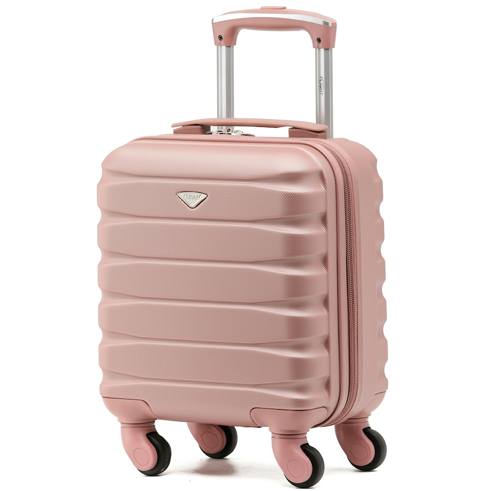 image 1 of 40x30x20cm Wizz Air & Vueling Maximum Size Free Cabin Carry On Lightweight 4 Wheel ABS Hard Case Suitcases Cabin Carry On Hand Luggage Pink | Rose | Cabin Bag