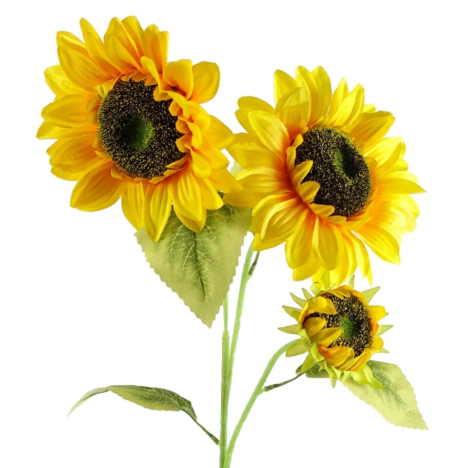 image 1 of Pack of 6 x 88cm Yellow Artificial Sunflower - 18 heads