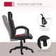 image 4 of Vinsetto Racing Gaming Chair Swivel Office Gamer Chair with Wheels, Red