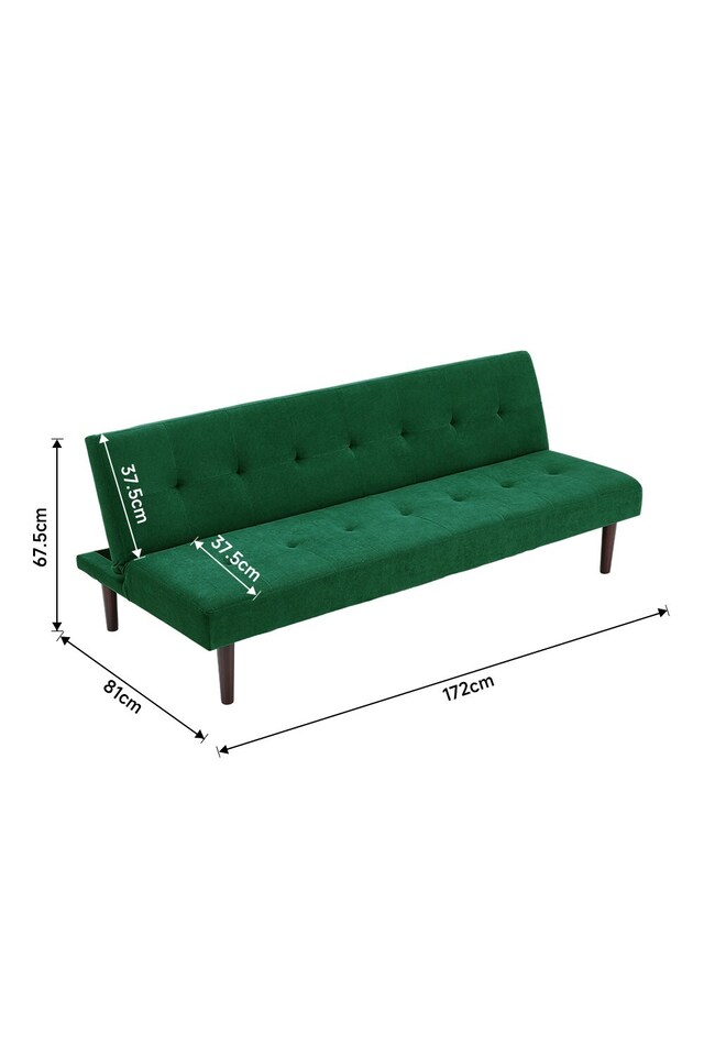 image 1 of Living and Home Modern Convertible Sofa Bed - Green | Green
