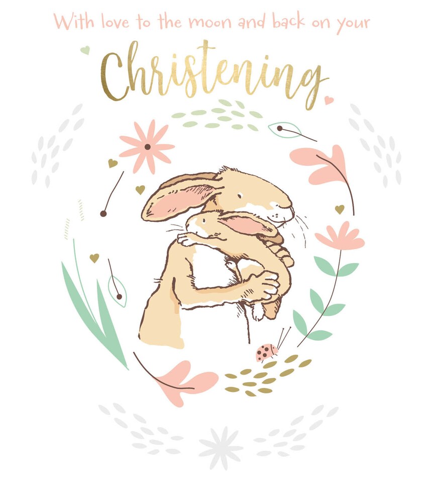 image 1 of Guess How Much I Love You Christening Card