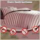 image 3 of VELVETIO Oscar Stripe Duvet Cover Set Reversible Polycotton Easy Care Beddings Pink | Blush Pink | Super King