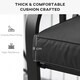 image 6 of Outsunny Garden Bench Cushion 2 Seater Seat Pad Indoor& Outdoor Use Black 