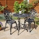 image 3 of Bistro Set Outdoor Patio Garden Furniture Table and 2 Chairs Metal