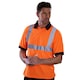 image 3 of Yoko Unisex Adult Hi-Vis Safety Short-Sleeved Polo Shirt - Orange - XL