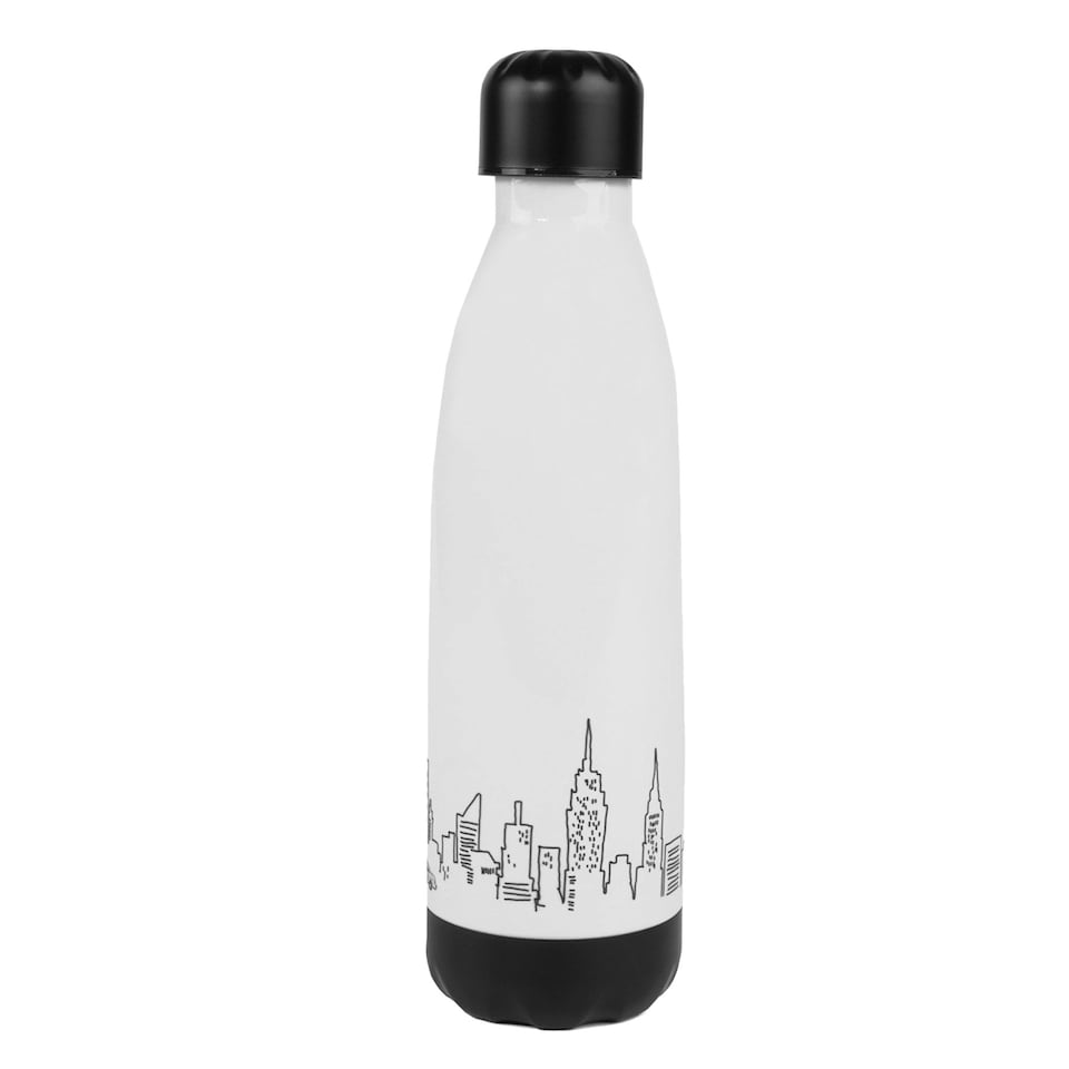 image 1 of Friends Central Perk Tritan 600ml Water Bottle - White/Black - One Size