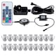 image 1 of Set of 20 - 15mm IP67 Colour Changing LED Decking Kit with Photocell | Chrome | Clear | 20