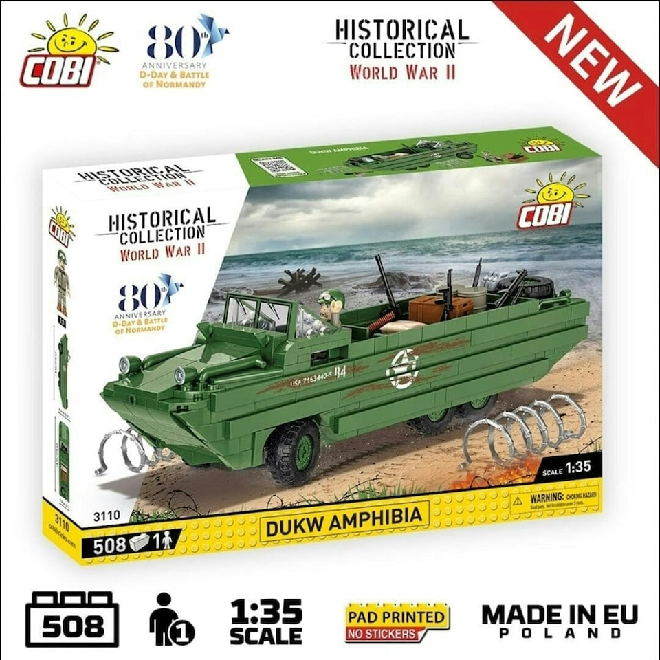 image 1 of DUKW Amphibia- COBI 3110 - 508 brick amphibious car