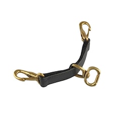 Blenheim Newmarket Leather Horse Bit Attachment - Black - 28cm