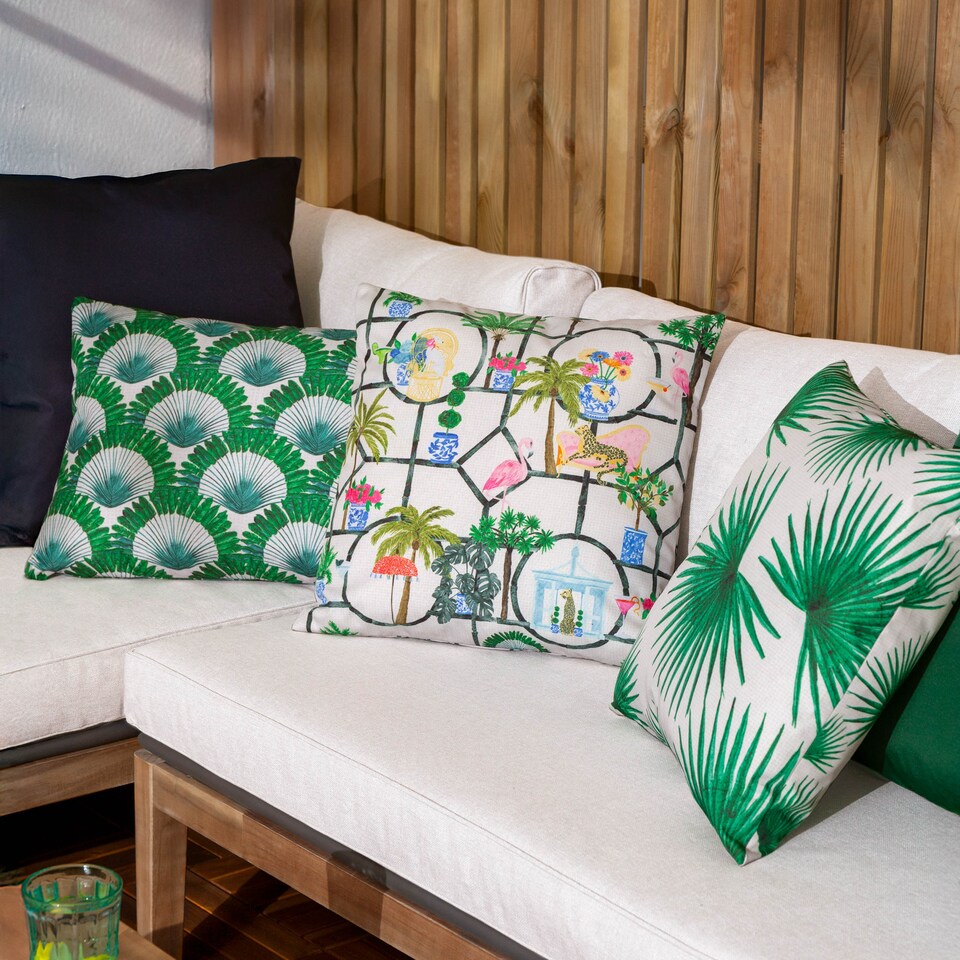 image 1 of Furn Agave Tropical Green Outdoor Cushion