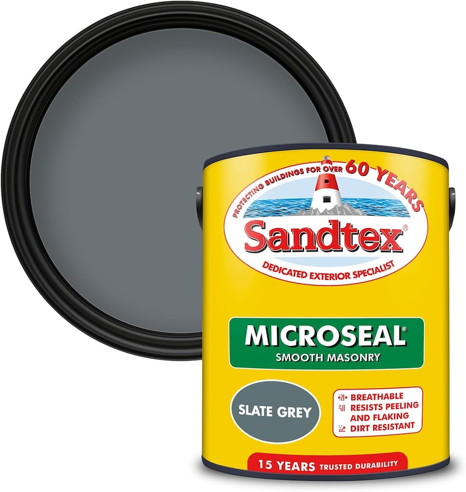 image 1 of Sandtex Smooth Masonry Paint - Slate Grey - 5L