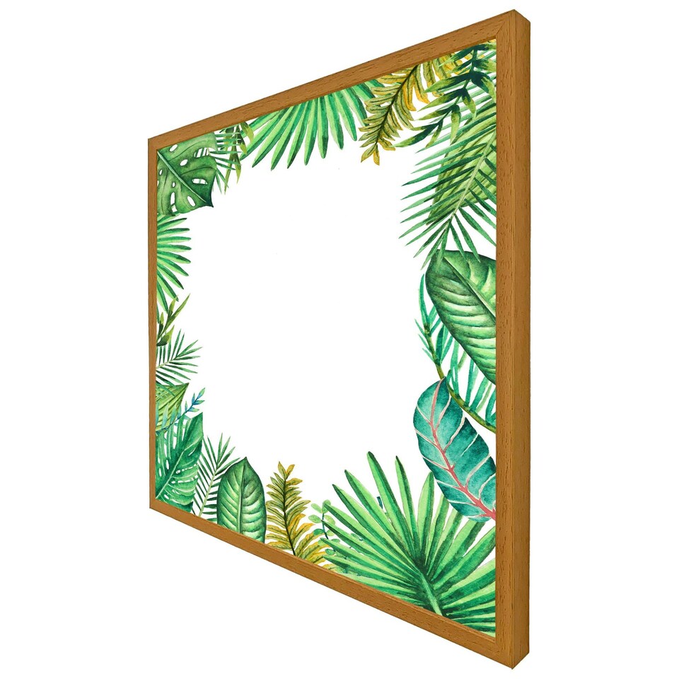image 1 of Tropical leaves (Picture Frame) White | S