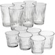 image 1 of Highball Drinking Glasses Whiskey Water Juice Tumblers 6 Set | Clear | 1 set of each | 300ml + 350ml