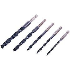 5 Piece hex shank wood drill bit set - F1735