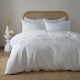 image 1 of Serene Embossed Geo Duvet Cover Set White