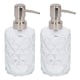 image 1 of Harbour Housewares Prism Glass Soap Dispensers - 330ml - Pack of 2