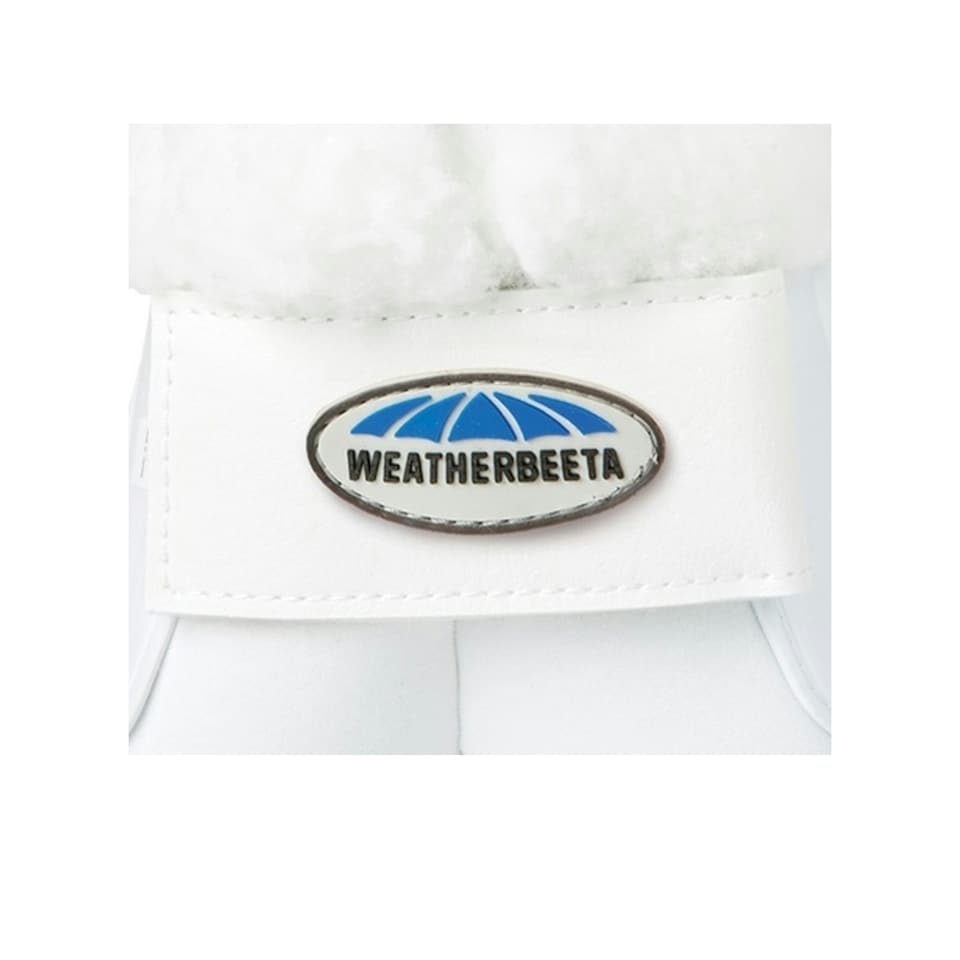 image 1 of Weatherbeeta Fleece Trim Impact Bell Boots - White - Pony