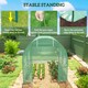image 7 of Outsunny Polytunnel Greenhouse Outdoor Grow House Roll Up Door Windows 2x2.5m