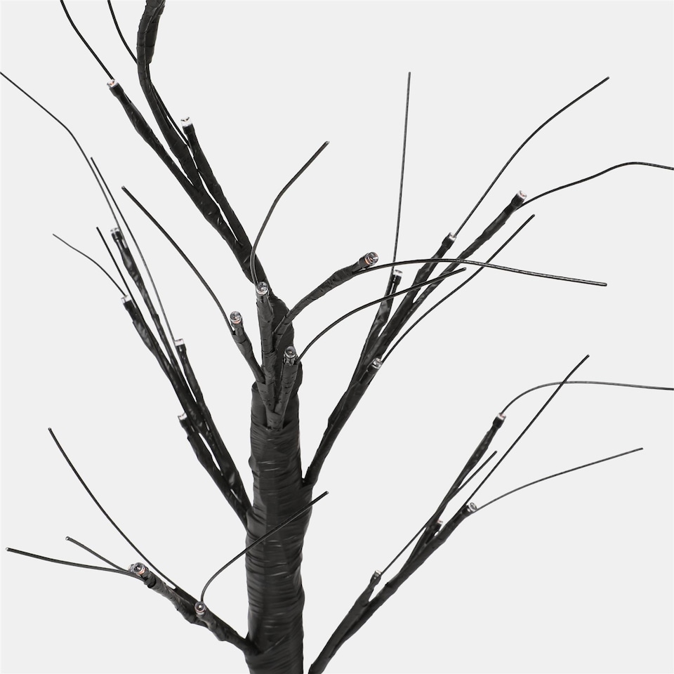 image 1 of OHS 64cm Halloween LED Twig Tree Light Black Illuminated Tabletop Accent