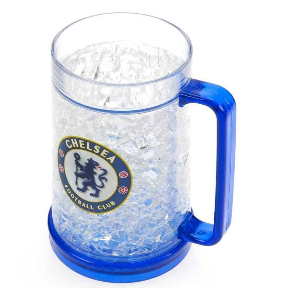 image 1 of Chelsea FC Freezer Mug - Clear/Blue - One Size
