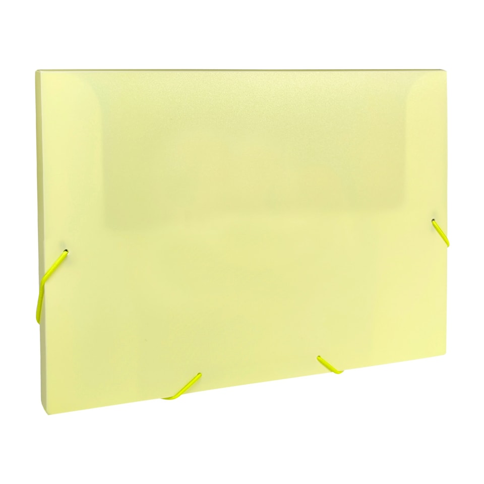 image 1 of Pastel Yellow A4 Elastic Closure Box File