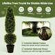 image 8 of COSTWAY 120CM Artificial Boxwood Topiary Tree with Natural Vines Green | One Size