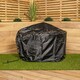 image 3 of Samuel Alexander Heavy Duty Waterproof Anti UV Windproof Outdoor Protective Garden Fire Pit Cover Black