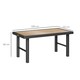 image 5 of Outsunny Garden Coffee Table with SPC Woodgrain Tabletop Wood Effect Brown | Brown