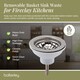 image 4 of Balterley Fireclay Kitchen Sink Basket Strainer Waste by Balterley | Silver | Chrome | 1