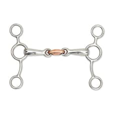 Shires Copper Lozenge Horse Tom Thumb Bit - Metallic Silver - 5in