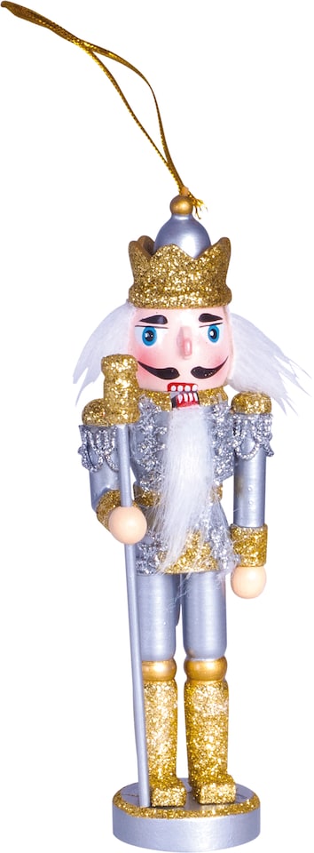 image 1 of St Helens Nutcracker GOLD & SILVER  WITH CROWN