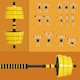 image 6 of HOMCOM 30KG Barbell & Dumbbell Set Fitness Exercise Home Gym Plate Bar Clamp Rod
