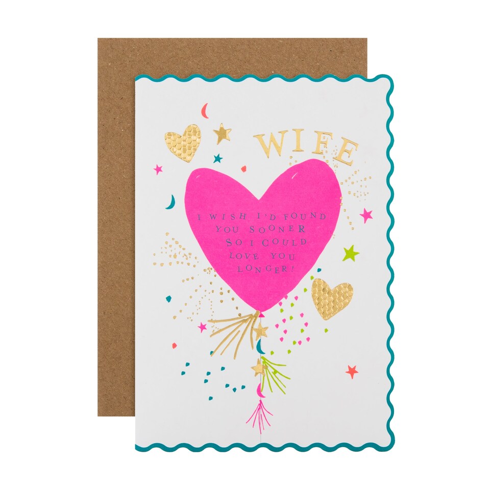 image 1 of Hallmark Birthday Card For Wife - Hearts Design