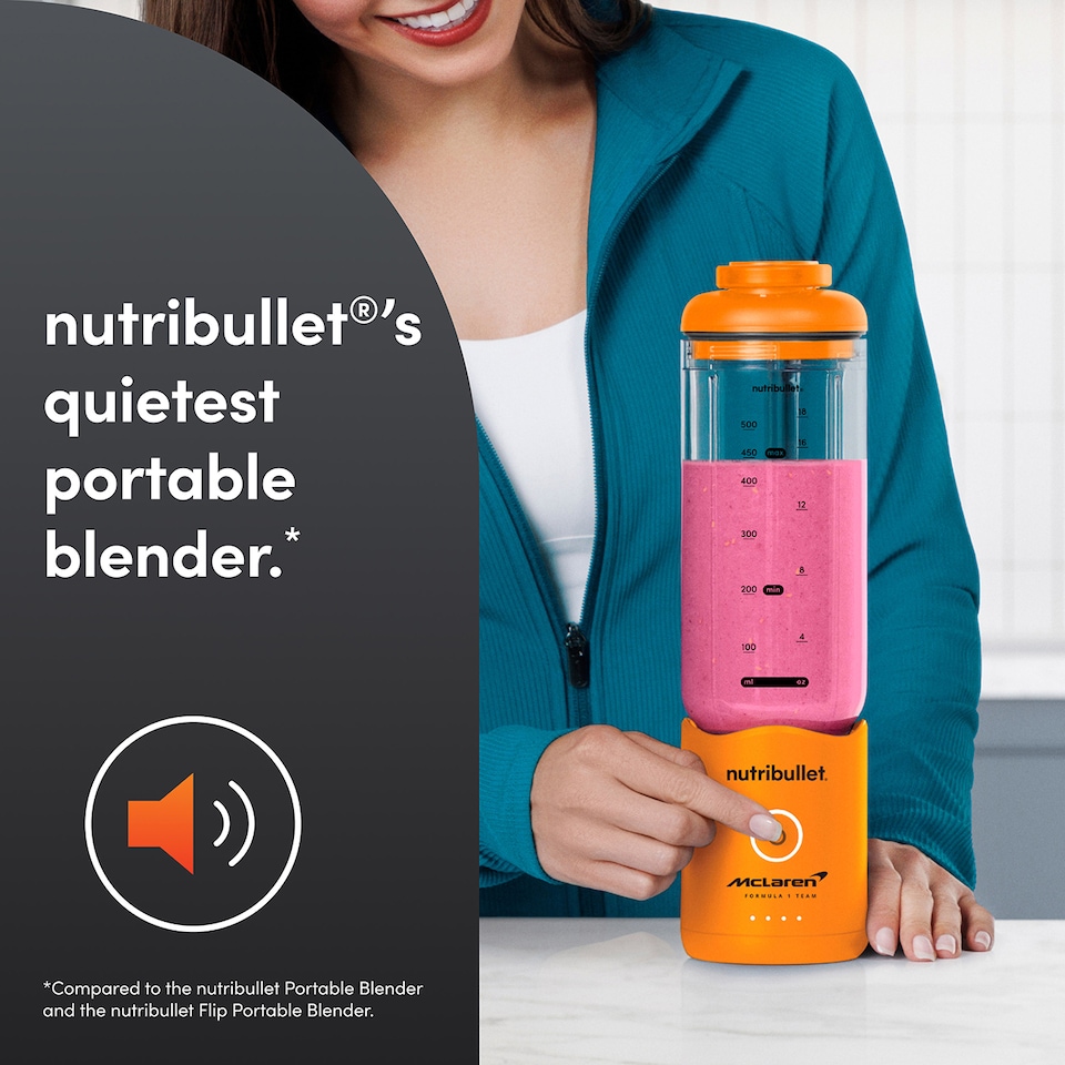 image 1 of nutribullet x McLaren Mastercard F1 Team Flex Portable Blender - Papaya